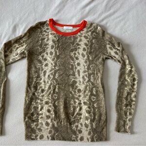 Equipment Femme CASHMERE Snake Print Sweater